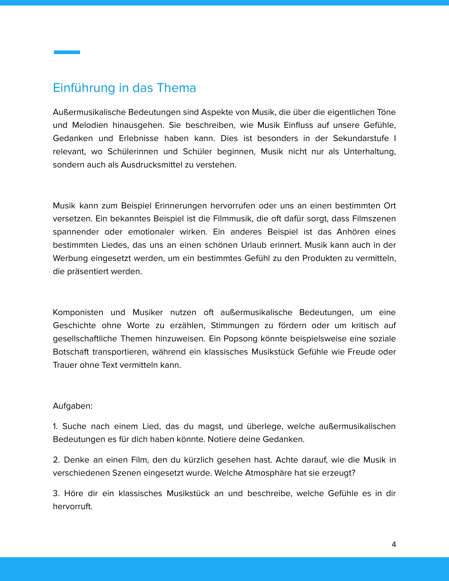 Außermusikalische Bedeutungen – Unterrichtsmaterial Musikinterpretation Sekundarstufe II