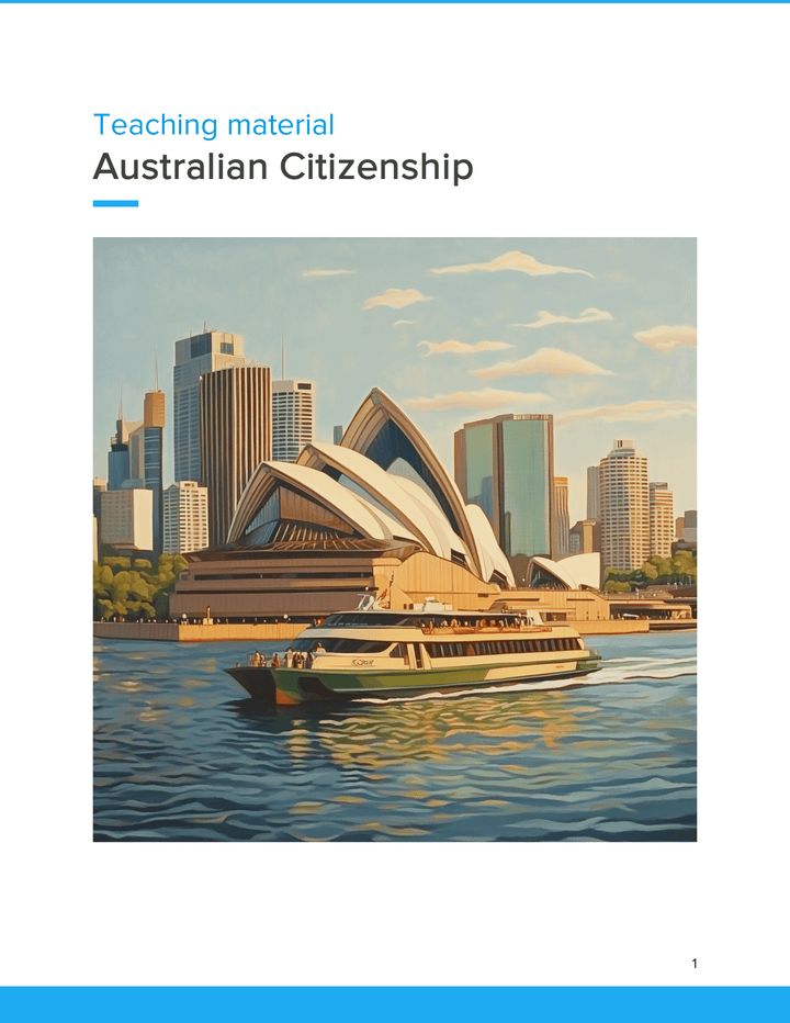 Australian Citizenship – Unterrichtsmaterial Staatsbürgerschaft & Einwanderung