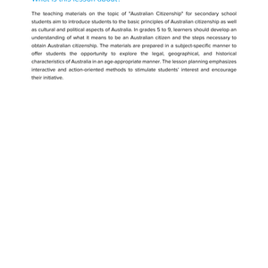 Australian Citizenship – Unterrichtsmaterial Staatsbürgerschaft & Einwanderung