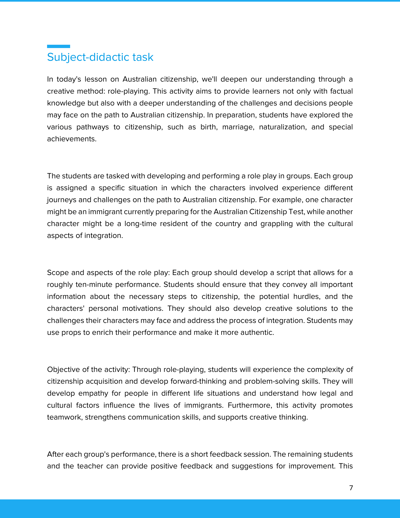 Australian Citizenship – Unterrichtsmaterial Staatsbürgerschaft & Einwanderung
