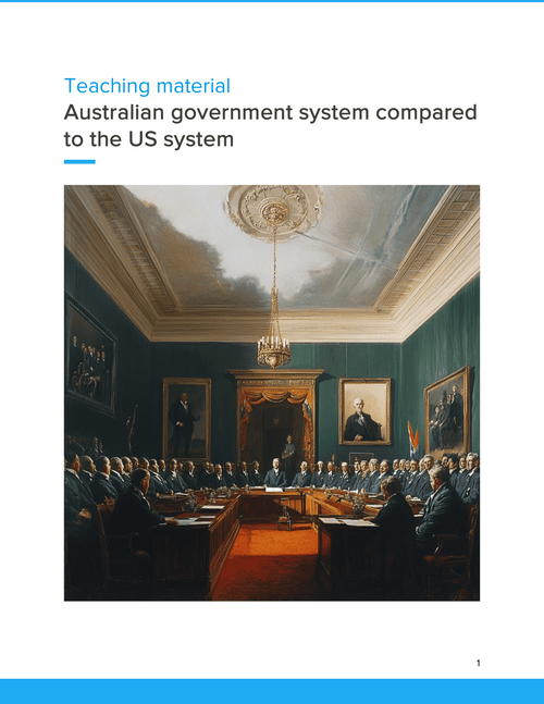 Australien & USA – Unterrichtsmaterial Vergleich politischer Systeme | Englisch