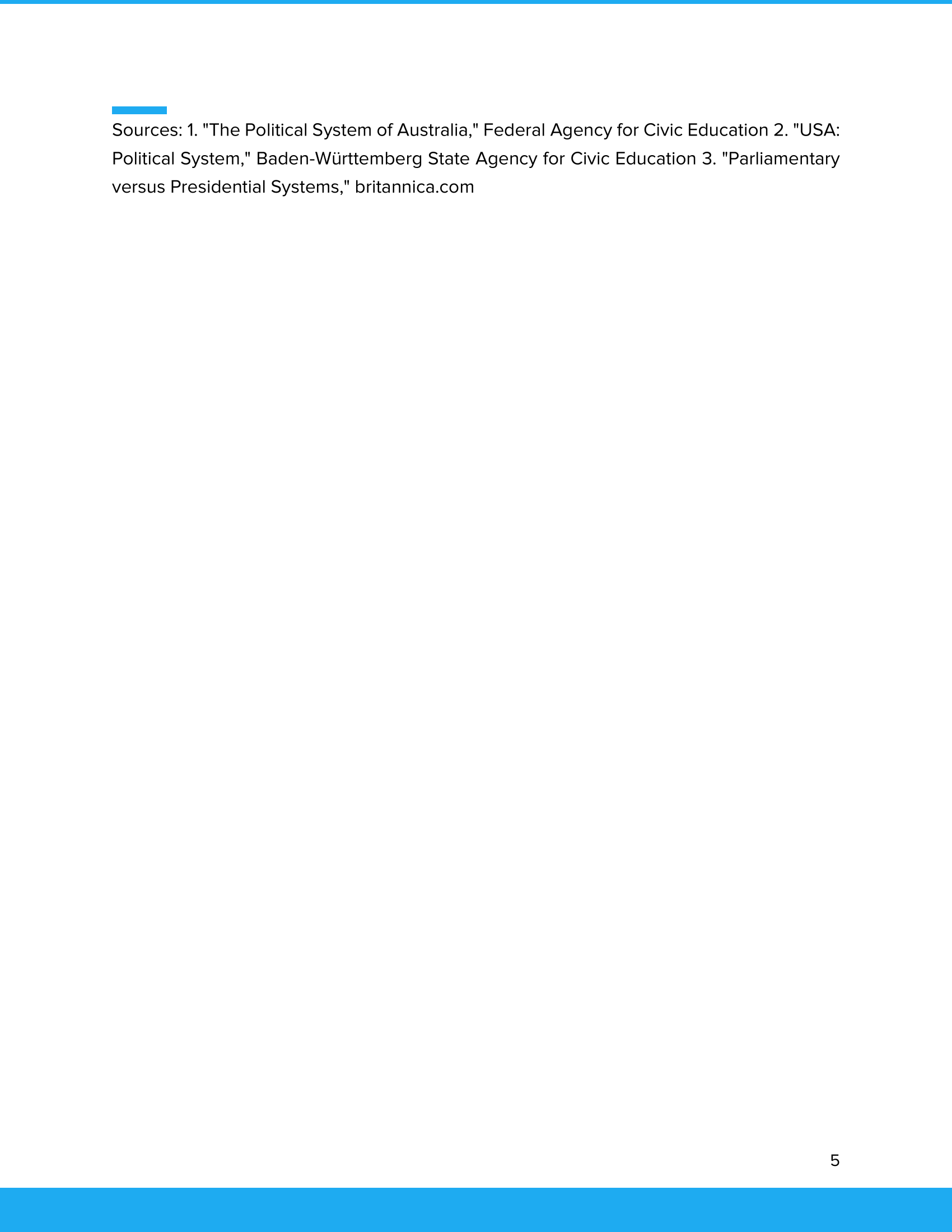 Australien & USA – Unterrichtsmaterial Vergleich politischer Systeme | Englisch