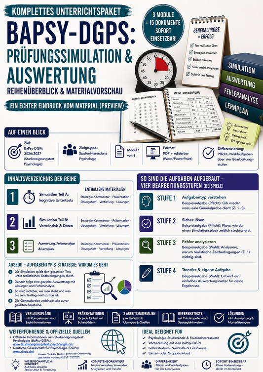 BaPsy-DGPs Vorbereitung: Komplette Prüfungssimulation & Auswertung