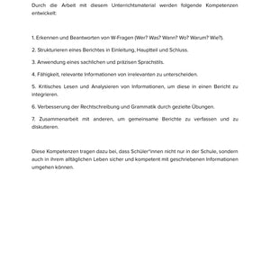 Berichte sachlich verfassen – W-Fragen, Struktur und Sprachstil