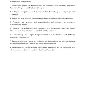 Beschreiben und Berichten – Personen-, Vorgangs- und Bildbeschreibungen