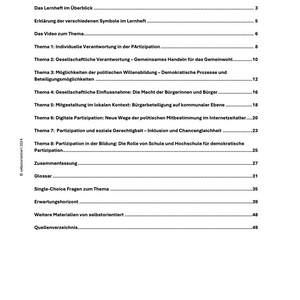 Dimensionen der Partizipation: Individuelle und gesellschaftliche Verantwortung