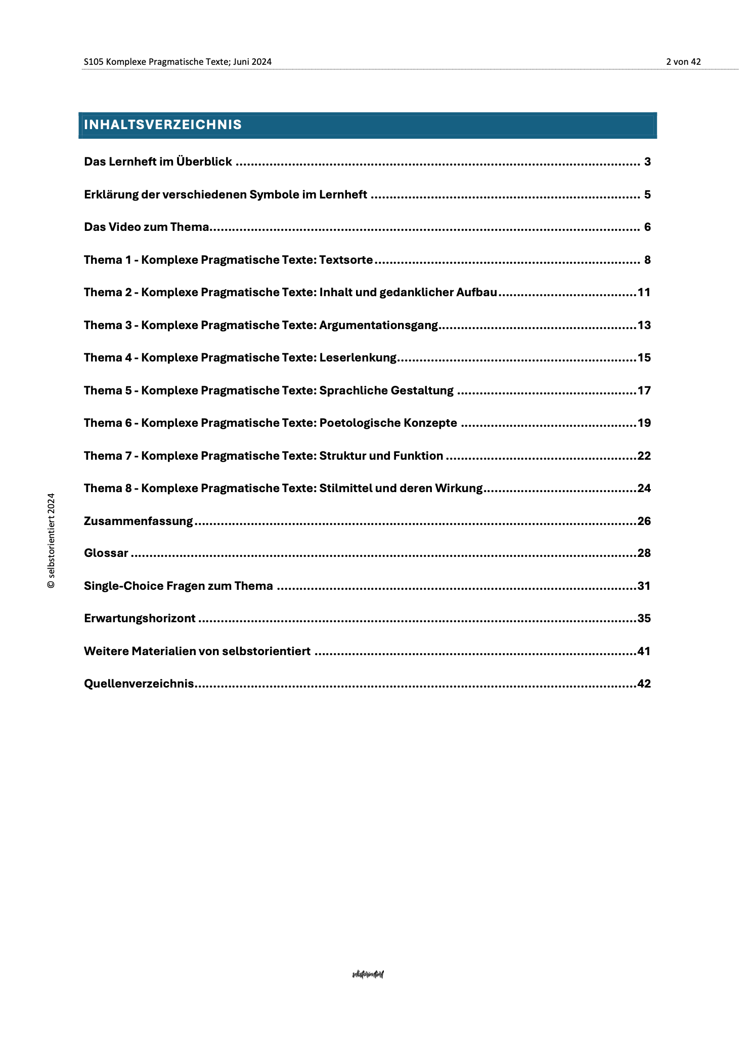 Lernheft "Komplexe Pragmatische Texte" - Deutsch Abitur