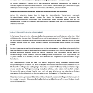 Unterrichtsreihe: Molekulargenetische Grundlagen des Lebens