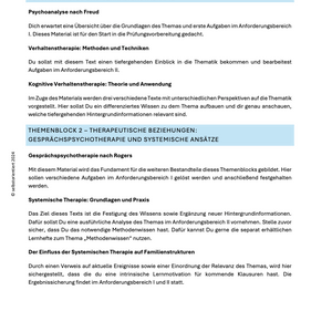 Lernheft: Therapieverfahren in der Psychologie