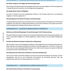 Lernheft „Europäische Friedensordnung nach den Napoleonischen Kriegen“