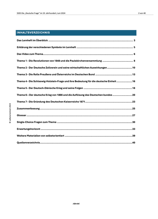 Die Deutsche Frage im 19. Jahrhundert - Geschichte Abitur | Klausur