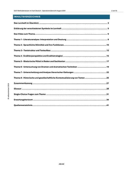 Deutsch Abitur: Methodenwissen mit Operatoren im Anforderungsbereich I, II und III