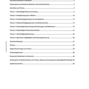 Fachmodul: Ressourcennutzung und nachhaltige Entwicklung