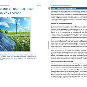 Fachmodul: Ressourcennutzung und nachhaltige Entwicklung