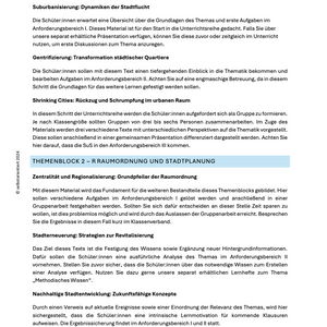 Fachmodul: Siedlungsentwicklung und Raumordnung - Lehrplan Geographie GoST (Niedersachsen)