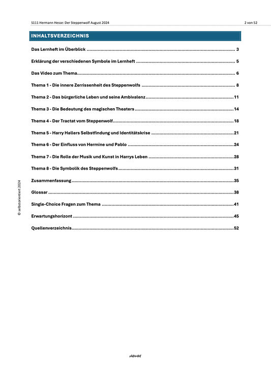 Der Steppenwolf - Hermann Hesse | Zusammenfassung für das Deutsch-Abitur