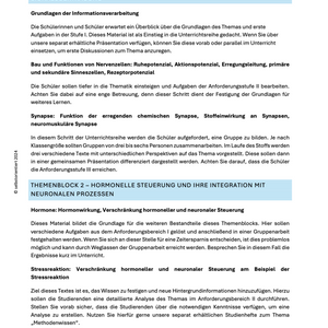 Neurobiologie und neuronalen Plastizität - Unterrichtsmaterial