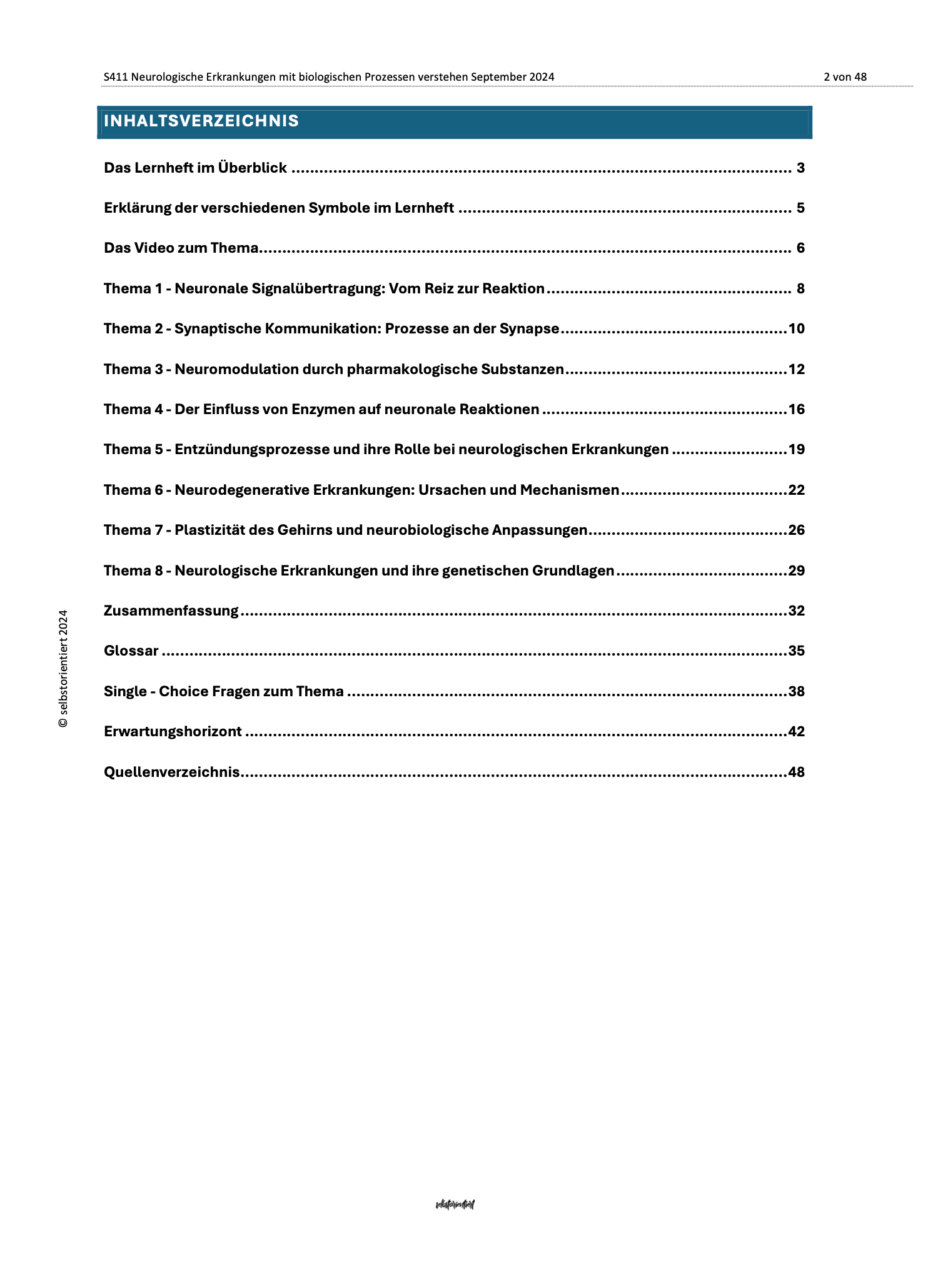 Neurologische Erkrankungen - Lernheft