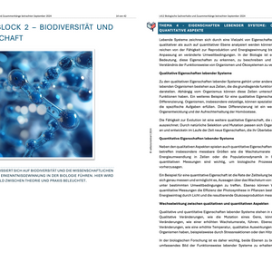 Lernheft: Biologische Sachverhalte und Zusammenhänge betrachten