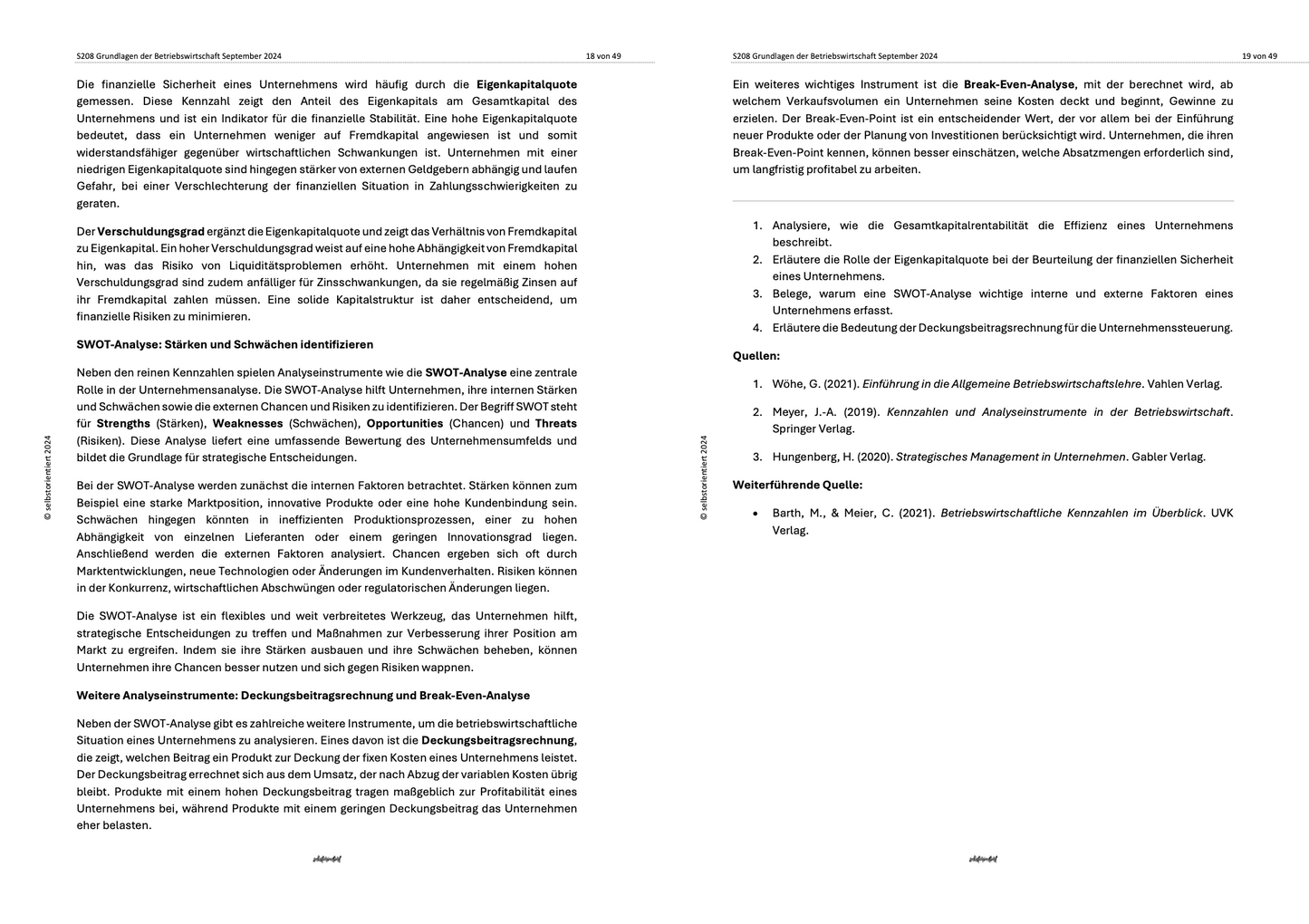 Grundlagen der Betriebswirtschaft - Unterrichtsmaterial