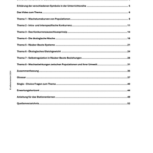 Populationen als Ökofaktoren - Unterrichtsmaterial