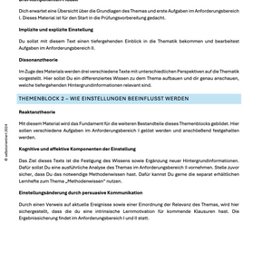 Dissonanztheorie und Reaktanztheorie - Lernheft