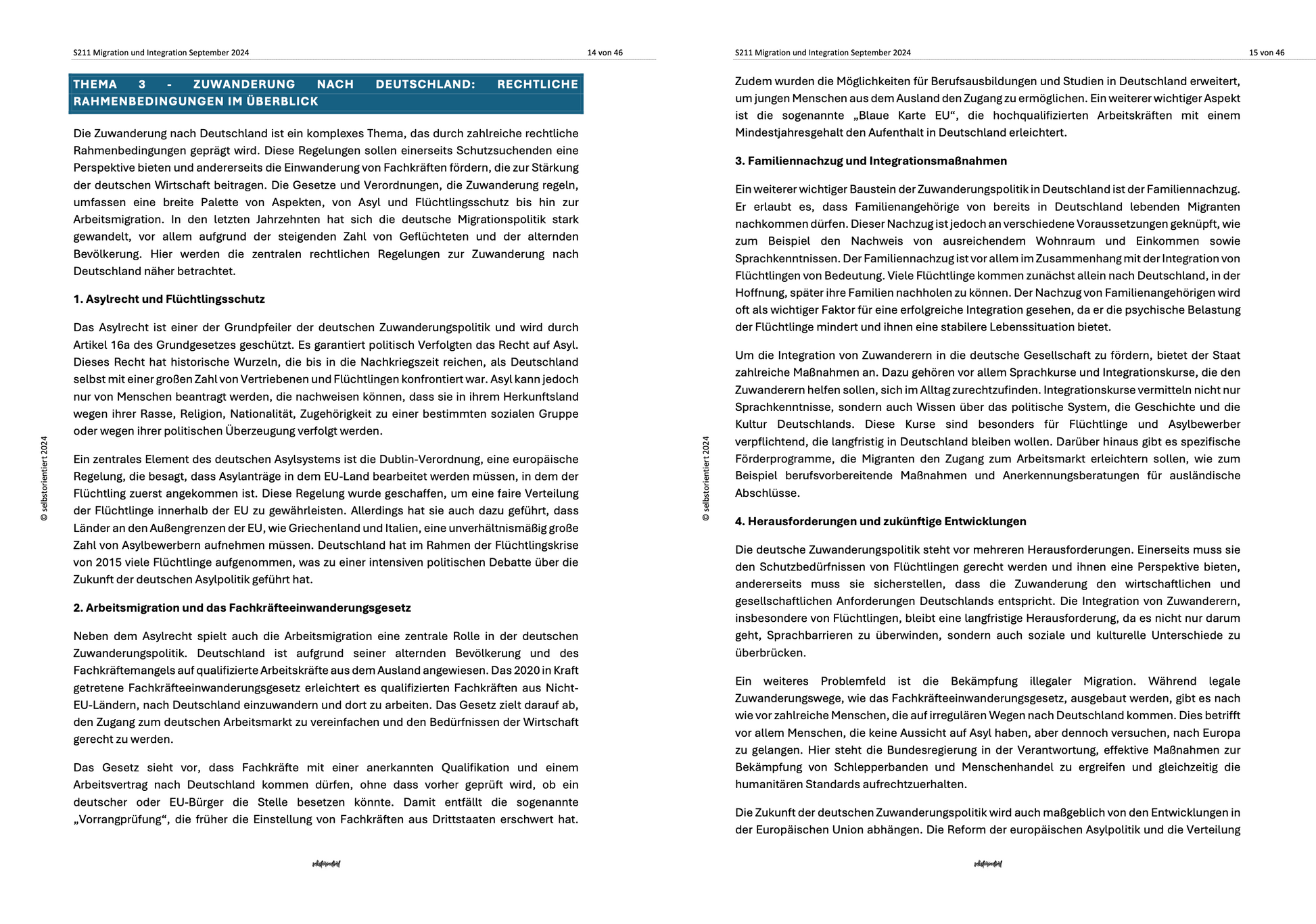 Migration und Integration - Unterrichtsmaterial