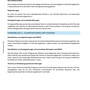 Lernheft zu psychischen Störungen - Angststörungen und Zwangsstörungen