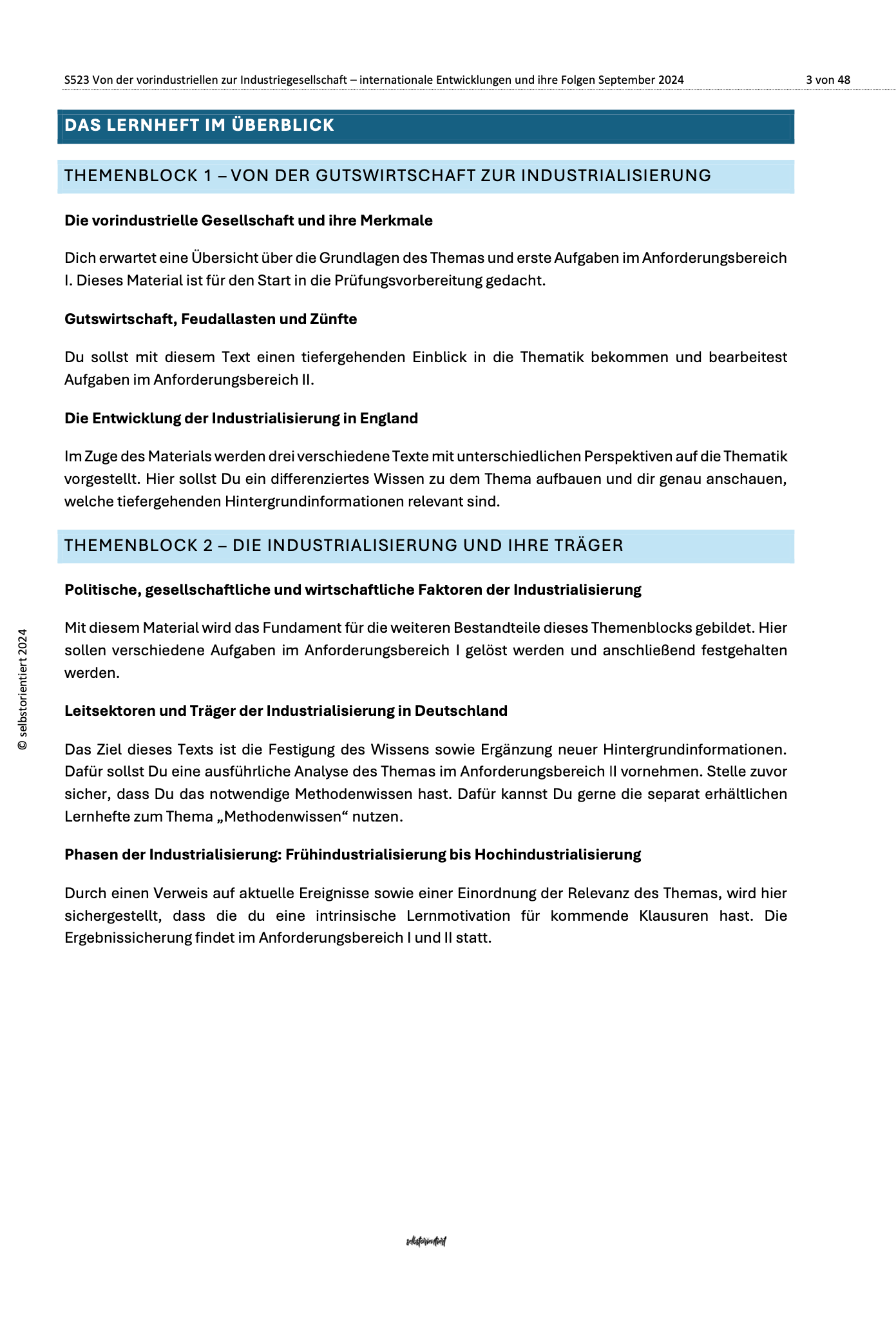 Lernheft: Industrialisierung in Deutschland und Europa