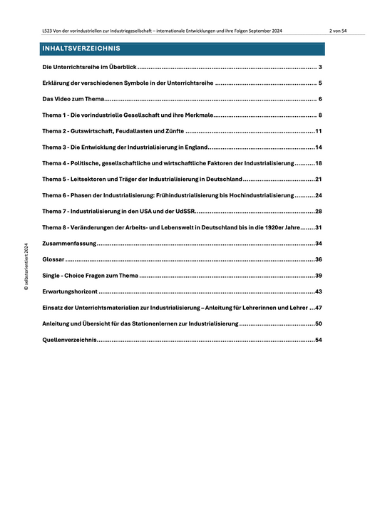 Industrialisierung – Vom Agrarstaat zur Industrienation - Unterrichtsmaterial