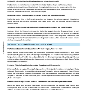 Geldpolitik und ihre Auswirkungen auf den Arbeitsmarkt - Lernheft