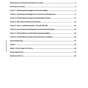 Säure-Base-Konzept & pH-Wert - Lernheft zum Austeilen