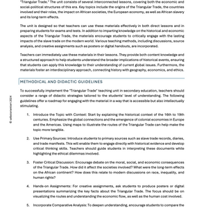 The Triangular Trade: Economic, Cultural, and Human Impact