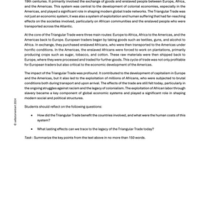 The Triangular Trade: Economic, Cultural, and Human Impact