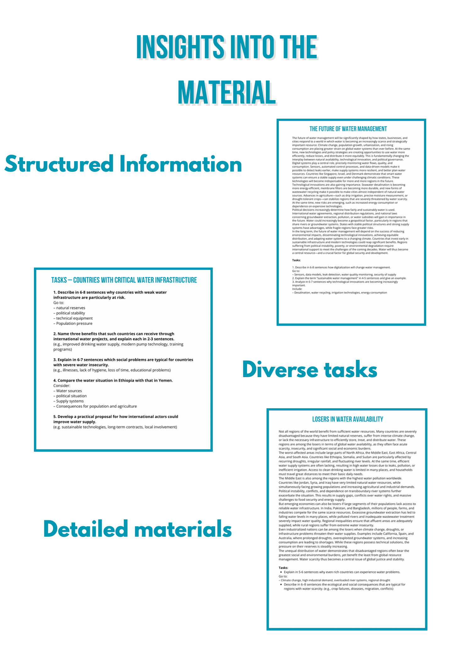 Water Shortage – Causes, Impacts and Global Inequality (Grades 8–9)