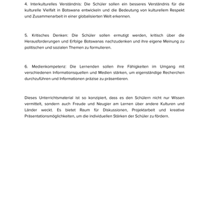 Botswana – Unterrichtsmaterial Geografie, Geschichte & Politik Sekundarstufe