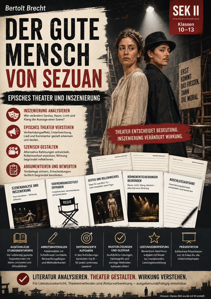 Der gute Mensch von Sezuan: Bühne als Gesellschaftslabor – Inszenierung und Gestus | Deutsch Sek II