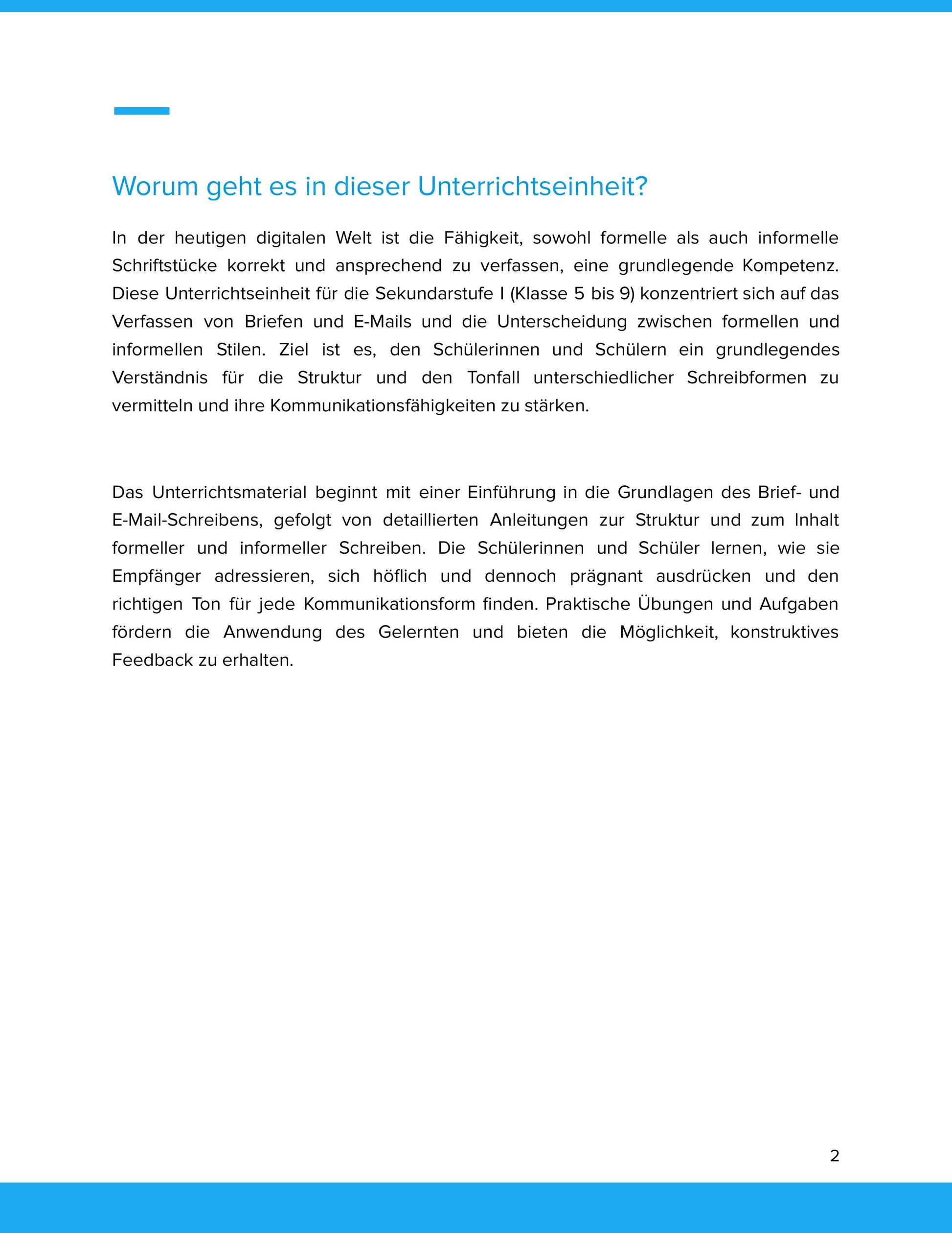 Briefe und E-Mails schreiben – Formell & informell unterscheiden | Sek I