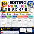 Editing Practice Bundle für Englisch | Grammatik, Rechtschreibung & Satzkorrektur Grades 2–5