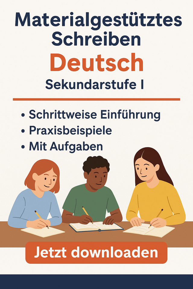 Sparpaket Materialgestütztes Schreiben – Deutsch Sek I | Arbeitsheft, Stationenlernen & Stundenentwurf