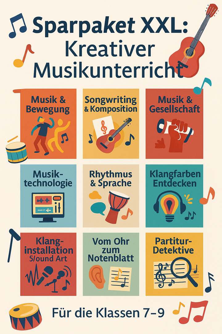 Sparpaket XXL: Kreativer Musikunterricht – Klasse 7–9