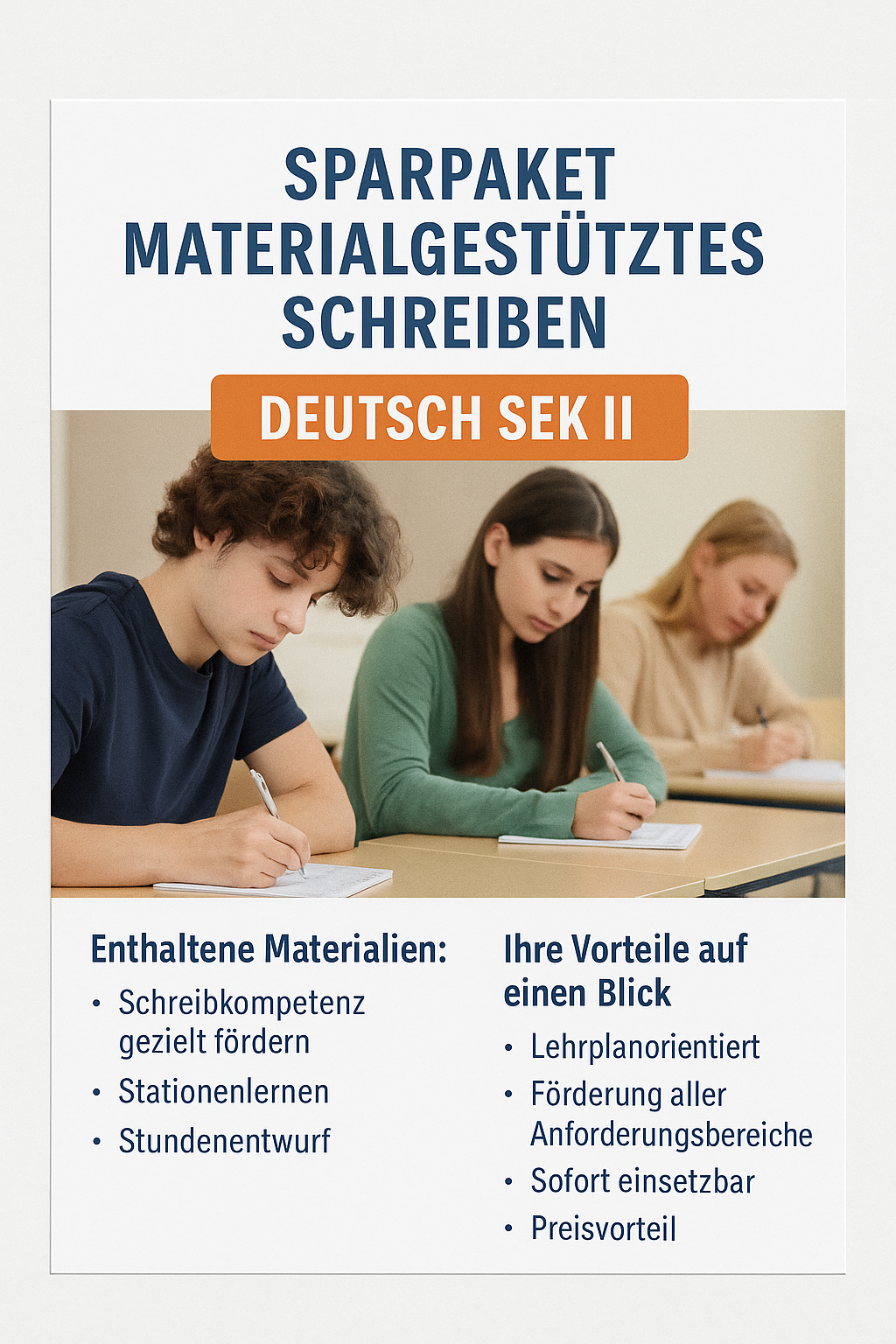 Materialgestütztes Schreiben – Unterrichtspaket Deutsch Sek I & Sek II | Analyse, Argumentation & Textproduktion