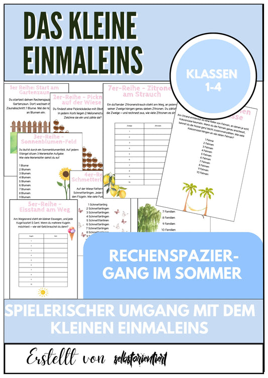 Rechenspaziergang im Sommer – Spielerisch das Einmaleins üben