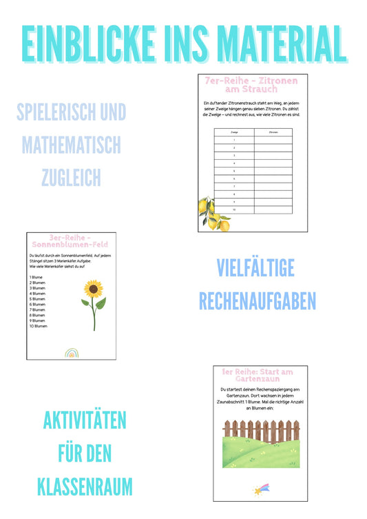 Rechenspaziergang im Sommer – Spielerisch das Einmaleins üben