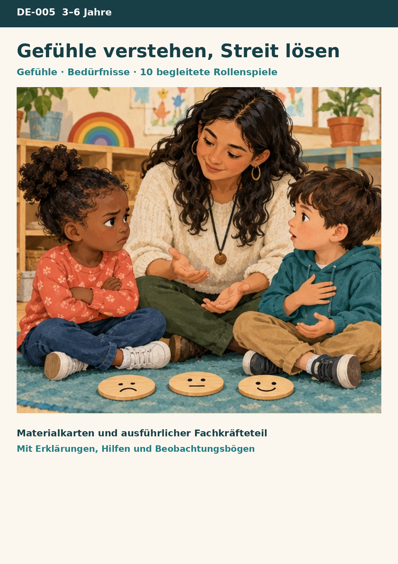 Gefühle verstehen, Streit lösen – sozial-emotionales Lernen in der Kita – Titelbild