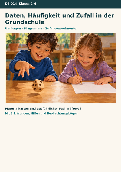 Daten, Häufigkeit und Zufall in der Grundschule – Umfragen, Diagramme, Zufallsexperimente | Mathematik Klasse 2–4