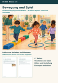 Bewegungslandschaften und kleine Spiele – Sport in der Grundschule mit 30 Spielkarten und inklusiven Varianten | Sport Klasse 1–4
