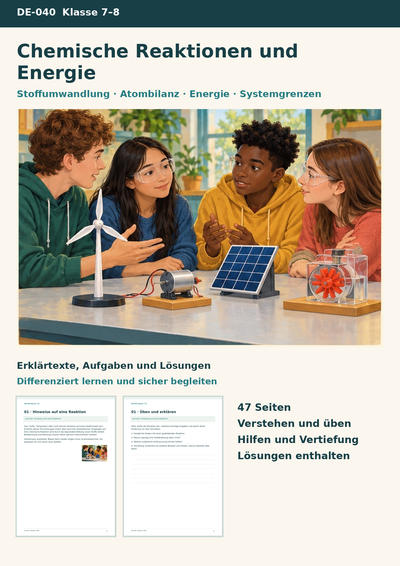 Chemische Reaktion und Energie – Stoffumwandlung, Atombilanz, exotherm und endotherm erklären | Chemie Klasse 7/8