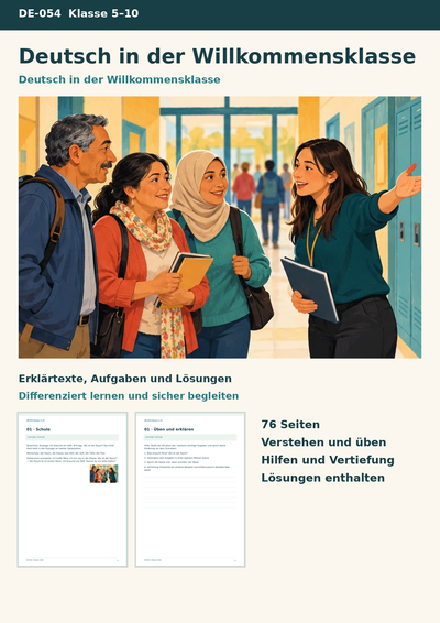 Willkommensklasse – Basismodule Deutsch mit Alltagsthemen und Fachsprache für die Sekundarstufe I | Deutsch als Zweitsprache Klasse 5–10