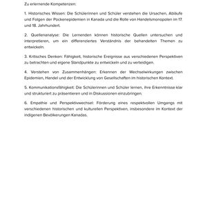 Der Westen Kanadas – Unterrichtsmaterial Pockenepidemien, Handel & Hudson’s Bay Company